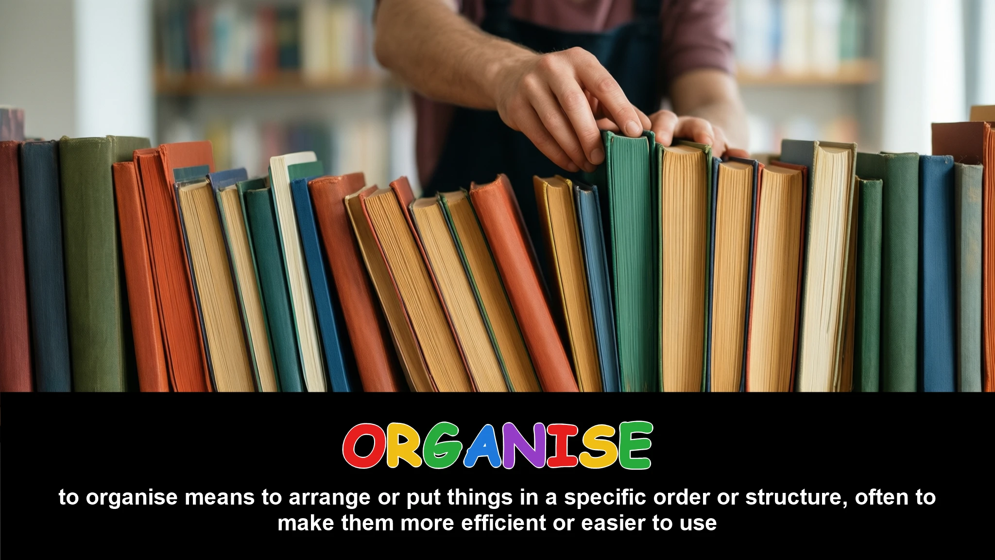 English Illustration for organise